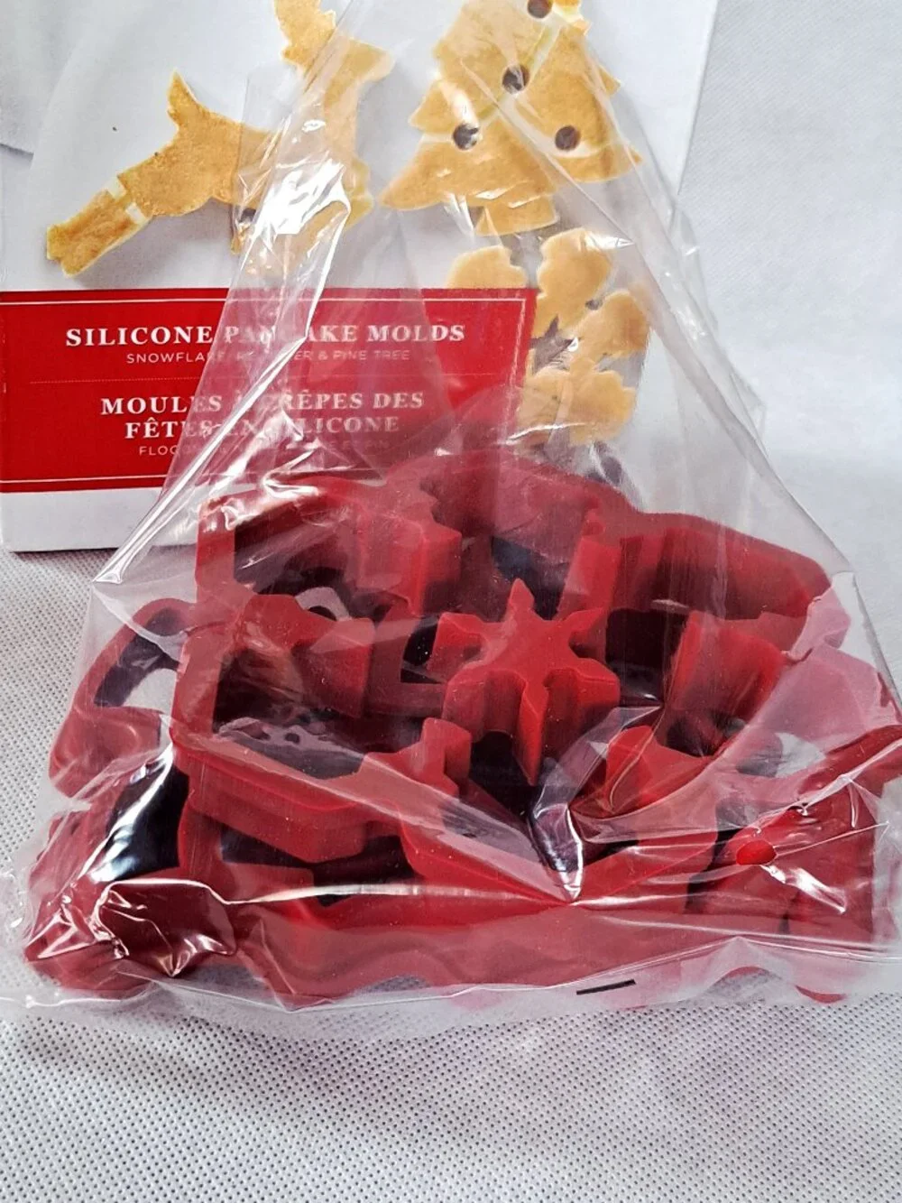 Williams Sonoma Silicone Pancake Molds Holiday Snowflake Reindeer & Pine Tree
